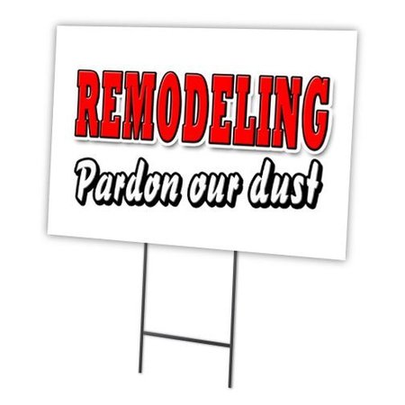 SIGNMISSION 16 in Height, 0.25 in Width, Coroplast, 16" x 12", C-1216 RemodelingDust C-1216 Remodeling  Dust